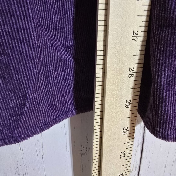 Disney Pooh Tiger Woman Purple Corduroy Button Up Shirt Sz‎ 26W/28w Vintage Y2K - Picture 8 of 10